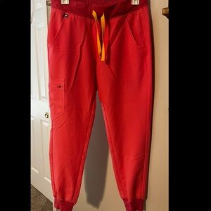 Figs jogger scrub pants, hot pink